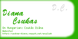 diana csukas business card
