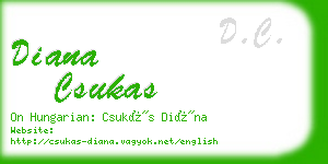 diana csukas business card